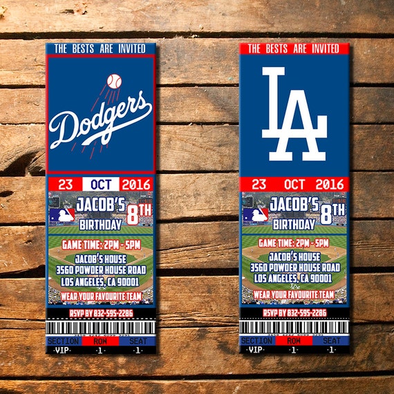 Dodger Ticket Template