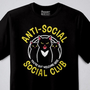 Anti-Social Social Club - Black Cat antisocial T-Shirt for Men
