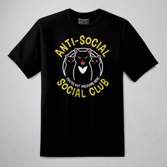Anti-social Social Club Black Cat Antisocial T-shirt for Men