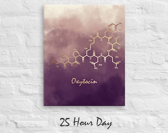 Oxytocin Molekül Leinwand Druck, Liebes Molekül, Oxytocin Leinwand Kunst, Moleküle Drucke, Geschenk für Lehrer, Geschenk Chemie, Schlafzimmerdeko