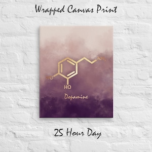 Dopamine Molecule Canvas Print, Happy Molecule, Dopamine Canvas Art, Molecule Prints, teacher gifts, chemistry art, bedroom decor