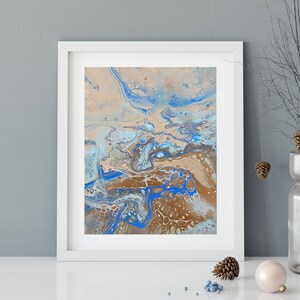 Beach Art Print, Fluid Art, Coastal Art Print, Ocean Poster, Abstract Poster, Abstract Ocean Art, Coastal Wall Art, Beachy Wall art