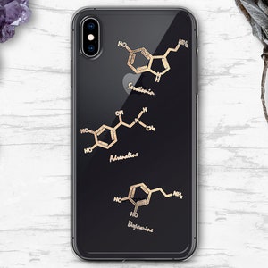 Molecule iPhone Case, Clear Molecule Case, Clear Phone Case, samsung galaxy case, Molecule iPhone case, iPhone 16 pro max, iPhone 15