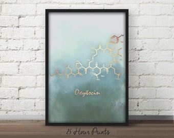 Instant Download Oxytocin Molecule Art