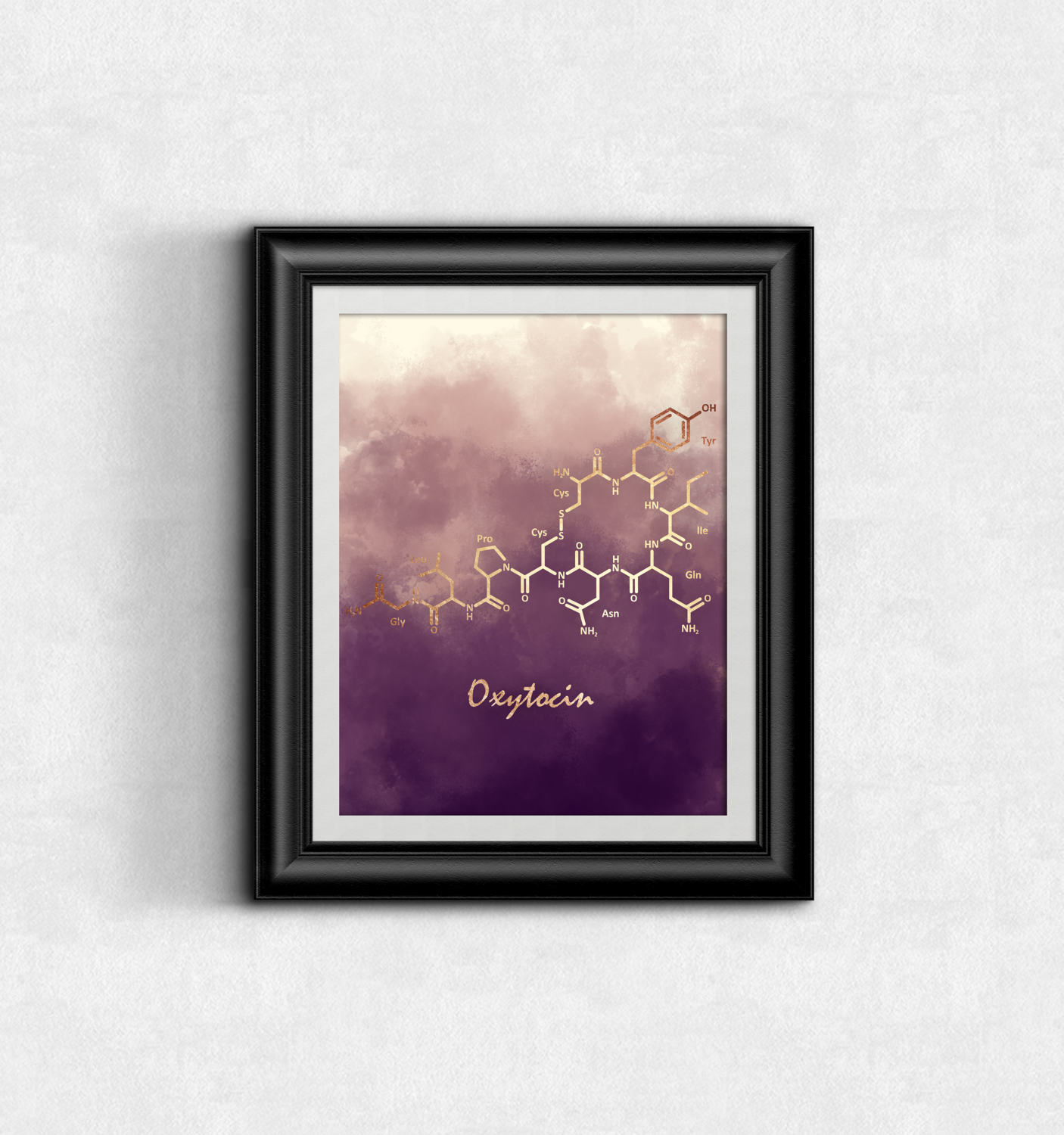 Oxytocin Molecule Poster Oxytocin Art Print Chemistry | Etsy