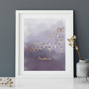 3 Piece wall art, Set of 3 Prints, Serotonin molecule poster, Dopamine Molecule art, Oxytocin poster, Chemistry gift, teacher gift image 9