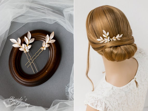 Set Of 2 Bridal Hair Pins Wedding Hair Pins Vintage Hair Etsy