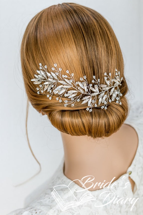 Bridal Hairpiece Short Hair Vine Wedding Hair Jewellery Etsy