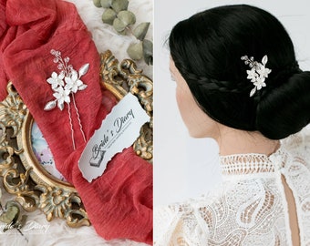 Schlichter Kopfschmuck Hochzeit Braut Haarnadel, Perlennadeln gold, als Set oder Einzeln