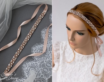 Wedding hair jewelry, classic rhinestones bridal hairband, bridal rhinestones headband