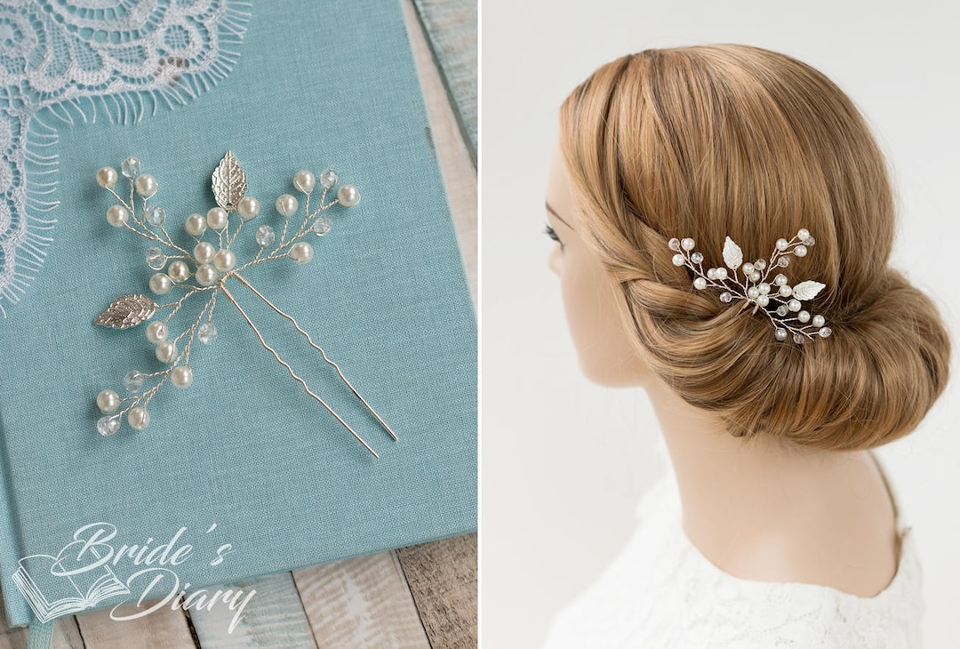 Épingle à Cheveux Ornement Mariée / Cérémonie - Couleurs Turquoise Et Chocolat - Neuf Avec étiquettes