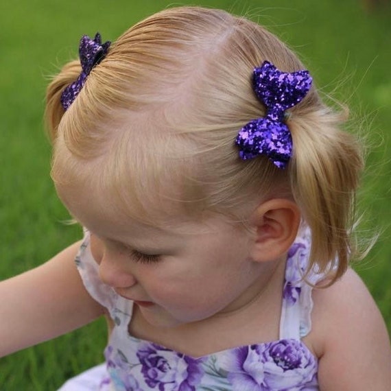 Black Glitter Piggy Bows Girls Hair Clips Kids Hair Accessories