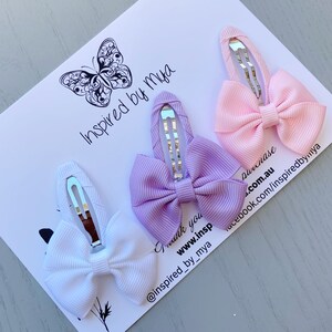 Baby Snap Clips, Girls Hair Clip, Toddler Hair Bow, Hair Accessories, Light Pink Purple White Pastel Hair Pins Fringe Bangs, Gift for Girls