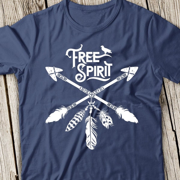 Free spirit SVG Feathers svg Free Spirit Svg file Arrows svg Boho Arrows svg Feathers svg  Silhouette Cricut Svg files Baby file T-shirt Svg