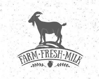Farm Fresh Goat/'s Milk Family Farm Design Commercial Use SVG Cut File and Clipart Instant Download