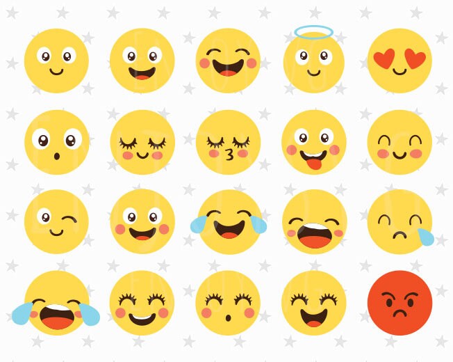 Download Emoji Svg Emoji Svg File Emoji Clipart Svg Emoji Collection Etsy