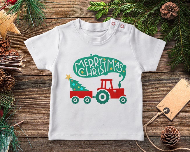 Christmas Tractor SVG Merry Christmas Svg Christmas Tractor - Etsy