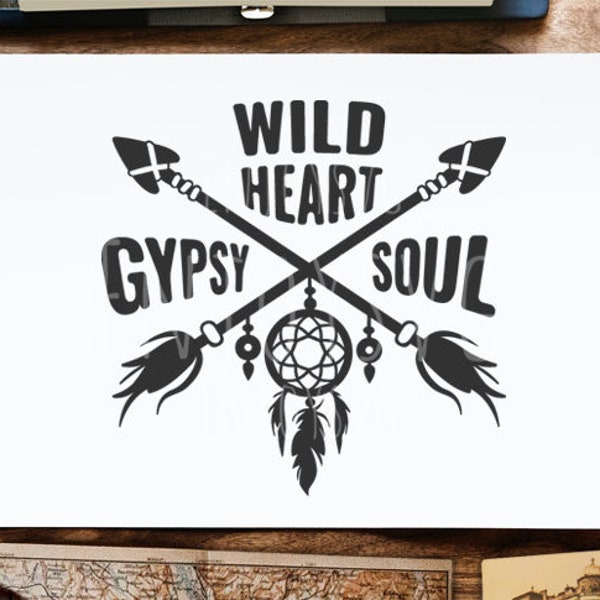 Gypsy soul svg Dreamcatcher svg Arrow svg Indian svg Indian arrow svg Dreamcatcher svg file Feather svg Indian svg Dreamcatcher svg file