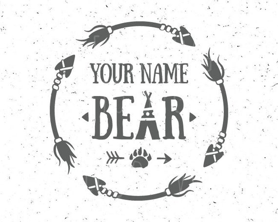 Download Your Name Bear Svg Baby Bear Svg Your Name Bear Custom Order Etsy