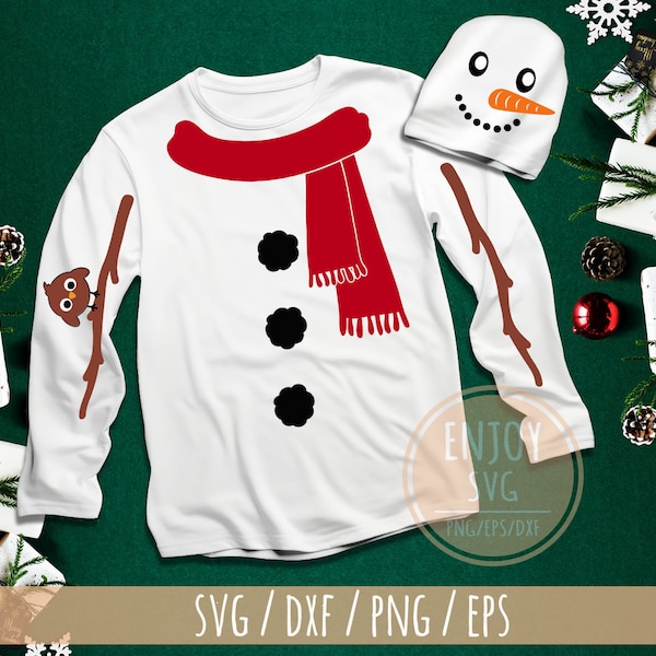 Christmas Snowman Costume Svg, Snowman Suit svg, Funny Snowman costume Cutting File, Christmas costume SVG, This is my Christmas Pijama svg