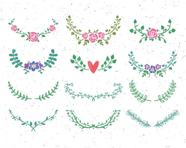 Download Floral Svg Floral Ornaments Svg Floral Clipart Svg Wedding Etsy