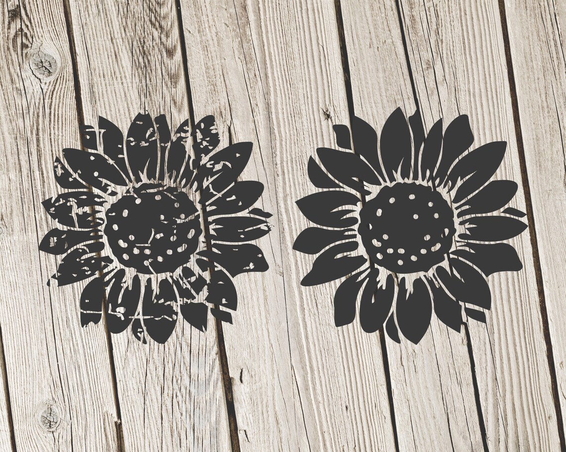 Sunflower SVG Grunge Sunflower Svg Distressed Flower Svg - Etsy Hong Kong
