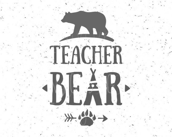 Download Teacher Bear Svg Teacher Bear Svg Bear Svg File Teacher Svg Etsy