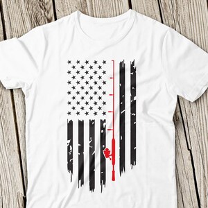 Fishing Distressed American Flag SVG, Flag with Fishing Rod svg, American Flag svg, Fisherman Gift Idea, Fishing Svg, Fishing dad svg, papa