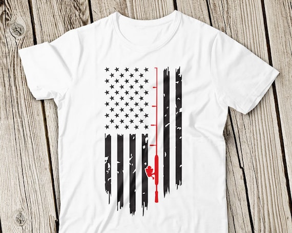 Fishing Distressed American Flag SVG, Flag with Fishing Rod svg, American Flag svg, Fisherman Gift Idea, Fishing Svg, Fishing dad svg, papa
