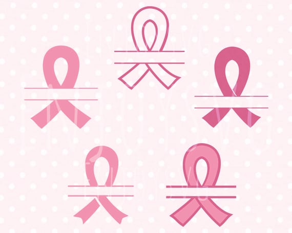 Download Pink Ribbon Svg Pink Ribbon Monogram Frame Svg Breast Cancer Etsy