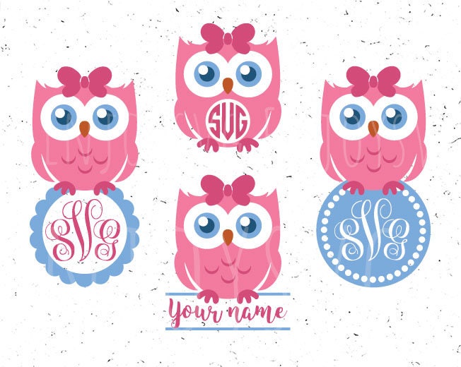 Download Owl Svg Owl Monogram Svg Owl Girl Svg Owl Girl Monogram Svg Etsy
