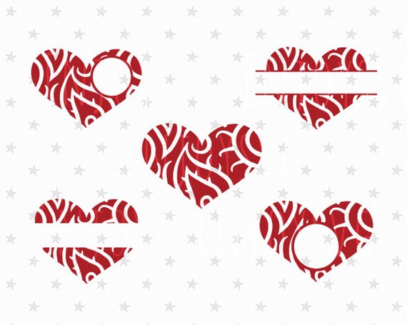 Download Valentines Monogram Hearts Monograms Valentine Svg Heart Svg Etsy