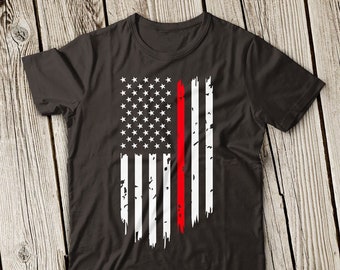 Fire dept red line svg, Firefighter Flag svg, American Flag Red Line svg, American Flag svg, Firefighter svg, USA Flag, Distressed Flag svg