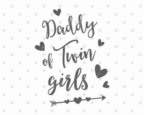 Download Daddy Of Twin Girls Svg Father S Day Svg Dad Of 2 Svg Dad Etsy