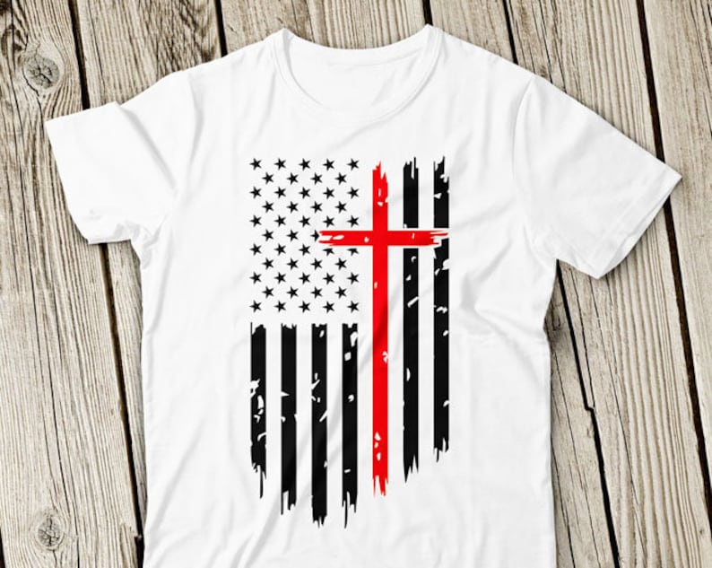 Download American Flag with Cross Svg USA Flag svg Distressed | Etsy