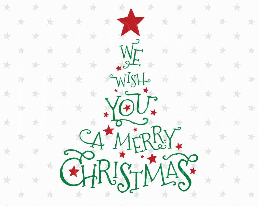 Merry Christmas SVG Christmas Tree Svg Christmas SVG Merry - Etsy