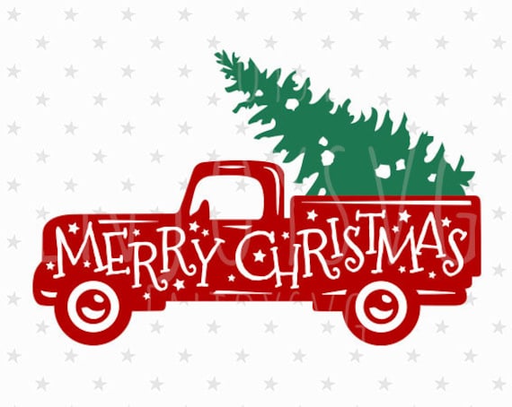 Download Merry Christmas red truck svg Christmas truck Svg Vintage ...