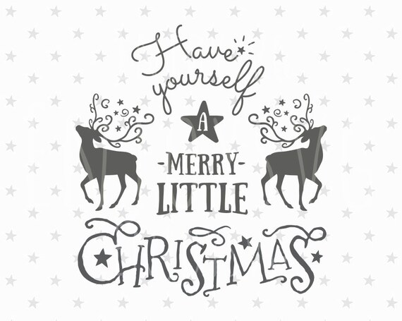 Merry Christmas Svg Christmas Svg File Christmas Deer Svg Cut Etsy
