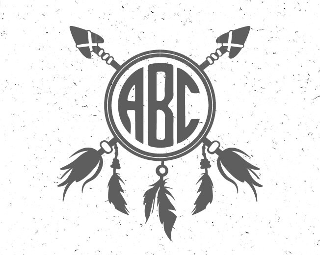 Download Arrow monogram svg Arrow Circle monogram svg Feathers svg ...
