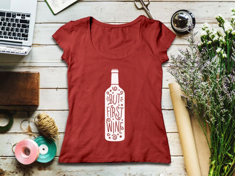 But First Wine SVG File First Wine SVG Vector File Wine Etsy