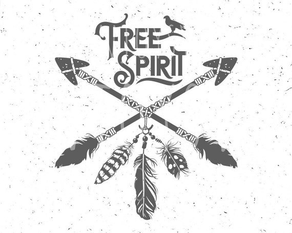 Free Spirit SVG Feathers Svg Free Spirit Svg File Arrows Svg - Etsy