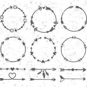 Arrow Circles svg Circles arrow svg Arrow Monogram svg Circle svg Arrow frames svg Arrow monogram frames Arrow svg clipart Heart svg boho