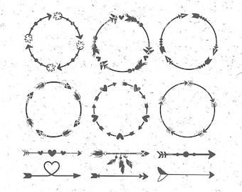 Arrow Circles svg Circles arrow svg Arrow Monogram svg Circle svg Arrow frames svg Arrow monogram frames Arrow svg clipart Heart svg boho