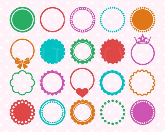 Download Circle monogram frames svg Circle monogram frame svg pack ...