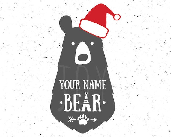 Download Santa Bear Svg Christmas Bear Svg Bear In Santa Hat Svg Etsy
