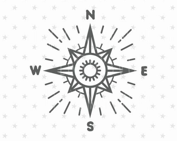 Compass Svg Compass Svg File Nautical Compass Svg Nautical Svg Etsy
