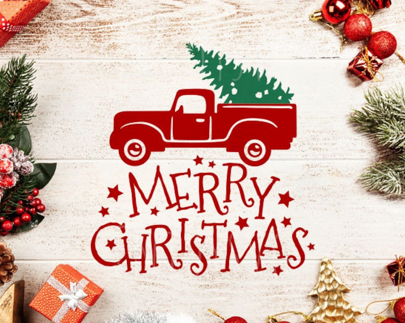 Download Christmas red truck svg Merry Christmas Svg Merry ...