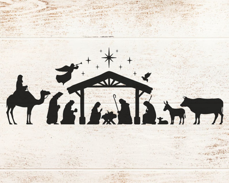 Download Nativity SVG Nativity scene svg Christmas SVG Rustic | Etsy