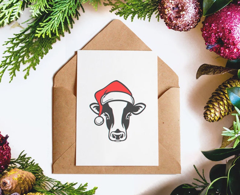 Download Christmas Cow SVGChristmas Heifer svg Cow with Christmas ...