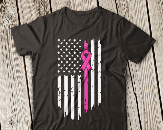 Pink Ribbon USA Flag svg, Breast Cancer svg, Grunge Flag svg, Breast Cancer Awareness svg, American Flag with Pink ribbon svg, USA flag svg